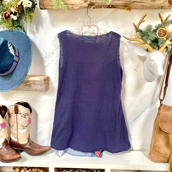 Artisan patchwork tunic/mini dress w farmhouse peasant prairie vibe - Picture 9 of 11